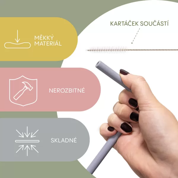 Zopa Silikonové brčko 4ks