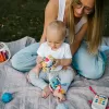BABYONO Hračka senzorická s kousátkem Star ball 0m+