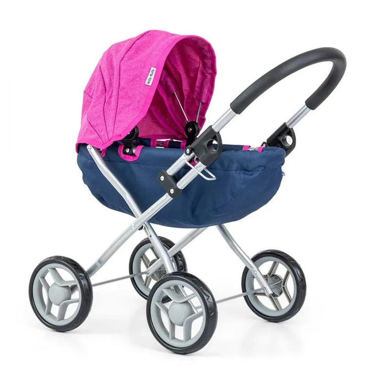 Milly Mally Dětský kočárek pro panenky Dori Prestige Navy