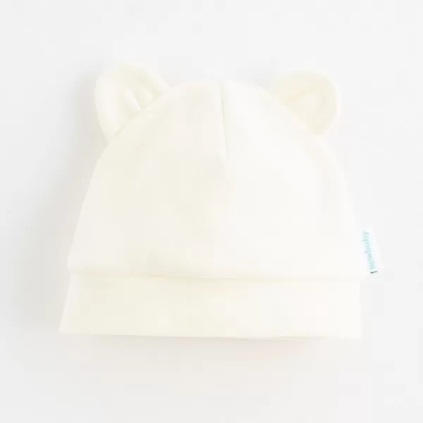 New Baby Kojenecká bavlněná čepička Kids krémová