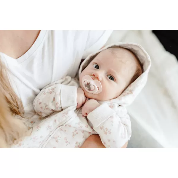 CANPOL BABIES Set symetrických silikonových dudlíků 18m+ Bonjour Paris růžový