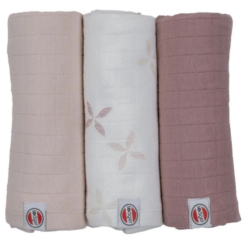 LODGER Swaddler Solid Matcha 3balení 70 x 70 cm