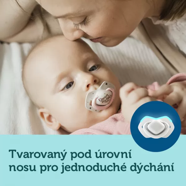 CANPOL BABIES Set symetrických silikonových dudlíků Light touch 0-6m Sleepy koala růžový