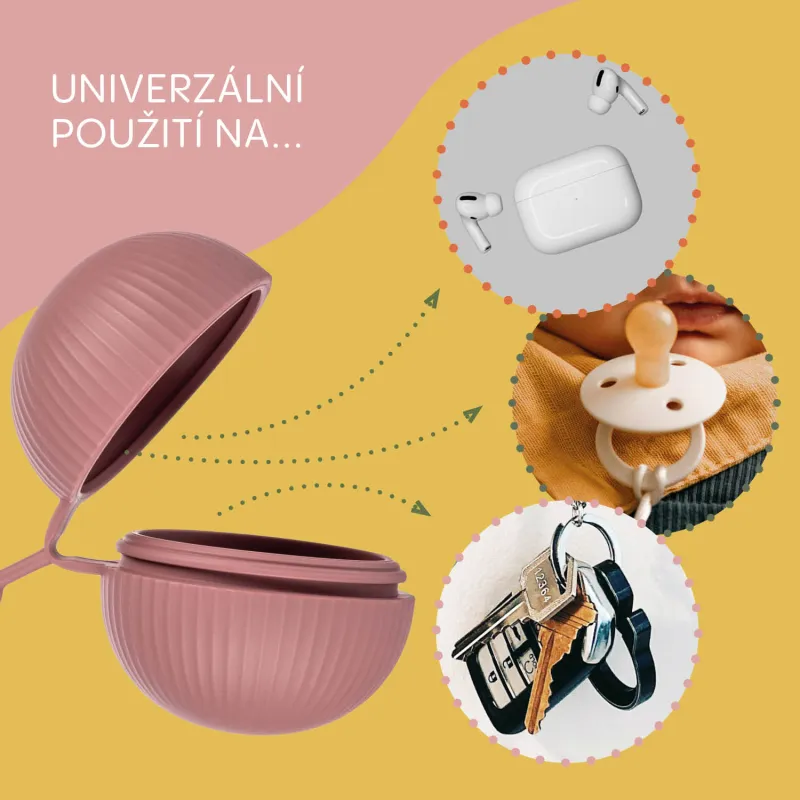 Zopa Silikonové pouzdro na dudlík uzavíratelné, Old Pink