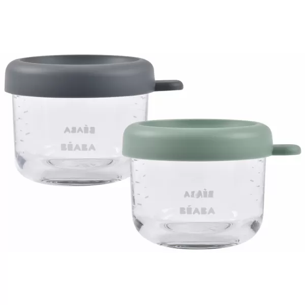 Beaba Kelímky na jídlo skleněné 2x 150 ml