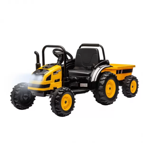 Milly Mally Elektrický traktor s vlečkou Farmer žlutý