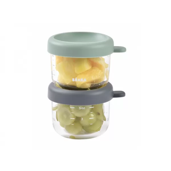 Beaba Kelímky na jídlo skleněné 2x 150 ml