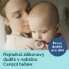 CANPOL BABIES Set symetrických silikonových dudlíků Light touch 0-6m Sleepy koala růžový