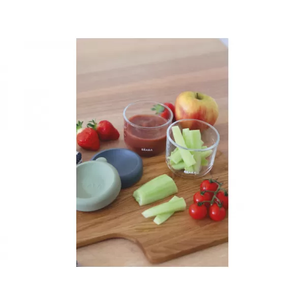 Beaba Kelímky na jídlo skleněné 2x 150 ml