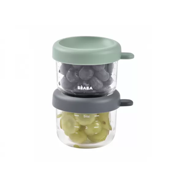 Beaba Kelímky na jídlo skleněné 2x 150 ml