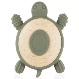 Zopa Silikonové dřevěné kousátko Turtle