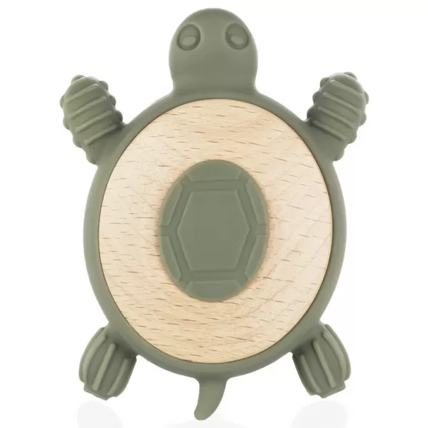 Zopa Silikonové dřevěné kousátko Turtle