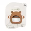 New Baby Silikonové kousátko na ruku medvídek karamelově