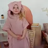 New Baby Dětské mušelínové pončo Feeling růžová 80 cm