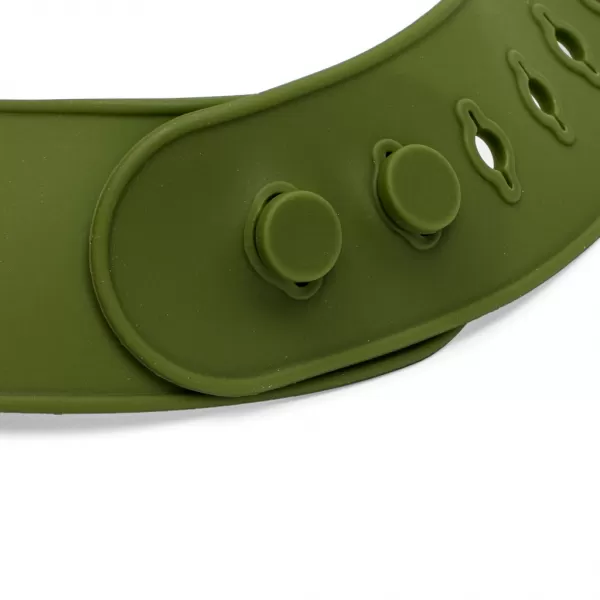 New Baby Silikonový bryndák olivově