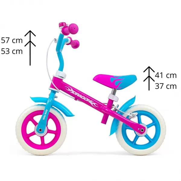 Milly Mally Dětské odrážedlo kolo Dragon s brzdou Candy