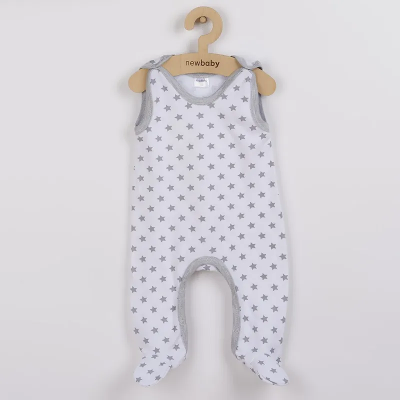 New Baby Kojenecké dupačky Classic II šedé s hvězdičkami