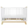 New Baby Dětská postýlka se zábranou MARCUS 120x60 cm bílá/přírodní