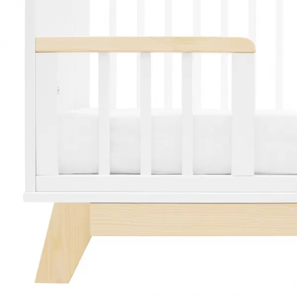 New Baby Dětská postýlka se zábranou MARCUS 120x60 cm bílá/přírodní