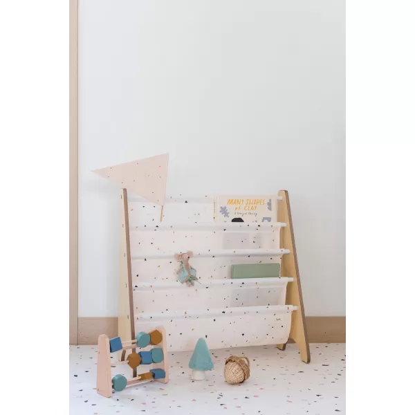 3 SPROUTS Stojan na knížky Recycled Terrazzo/Cream