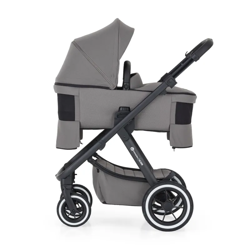 PETITE&MARS Kočárek kombinovaný ICON 2v1 Dove Grey XXL AIR + CYBEX Aton B2 i-Size + základna
