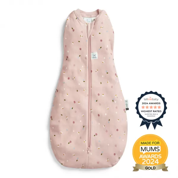 ERGOPOUCH Zavinovačka a pytel na spaní 2v1 Cocoon Daisies 0-3 m, 3-6 kg, 0,2 tog