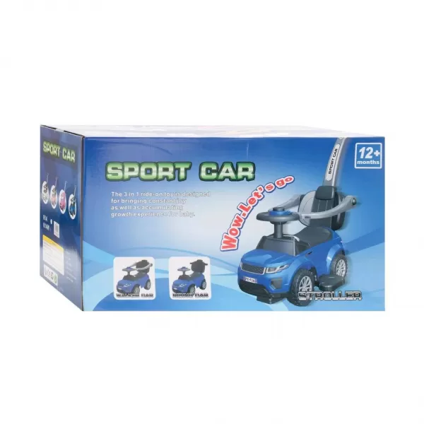 Baby Mix Dětské hrající odrážedlo s vodící tyčí SUV 3v1 růžové