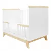 New Baby Dětská postýlka se zábranou MARCUS 120x60 cm bílá/přírodní