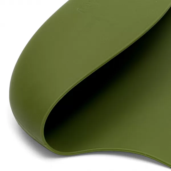 New Baby Silikonový bryndák olivově