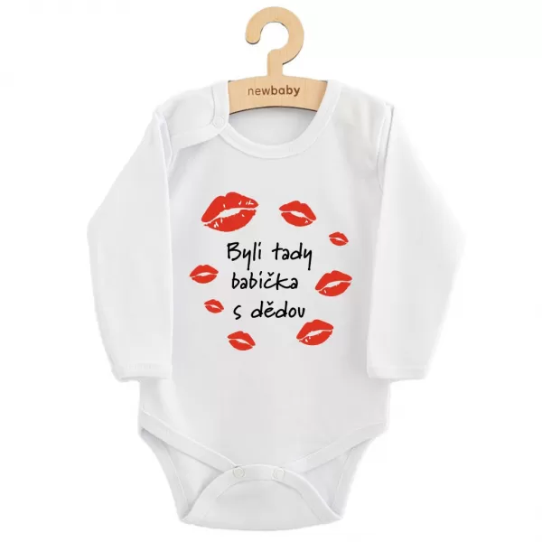 New Baby Dětské body s potiskem Byli tady babička s dědou