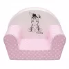 New Baby Dětské křeslo Zebra světle růžové
