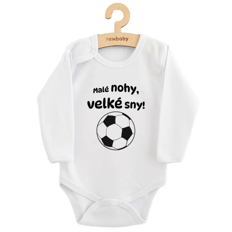 New Baby Dětské body s potiskem Malé nohy, velké sny!