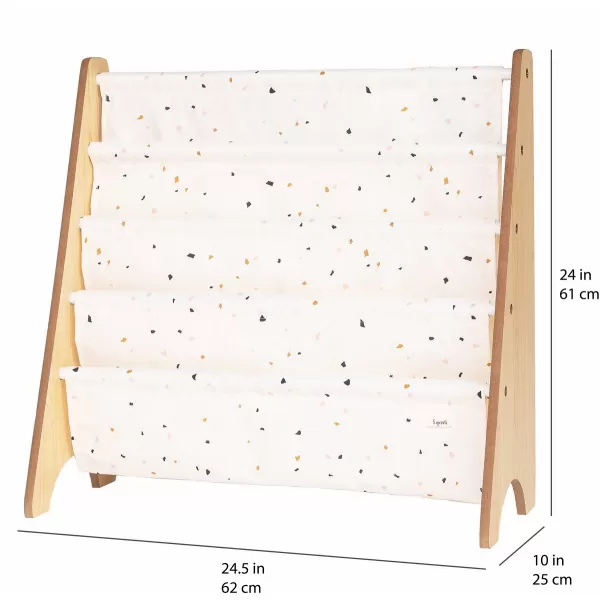 3 SPROUTS Stojan na knížky Recycled Terrazzo/Cream