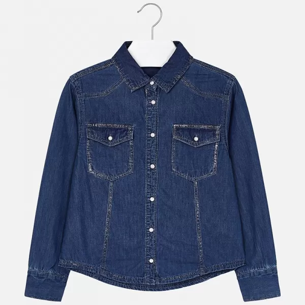 MAYORAL Košile modrá JEANS