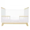 New Baby Dětská postýlka se zábranou MARCUS 120x60 cm bílá/přírodní
