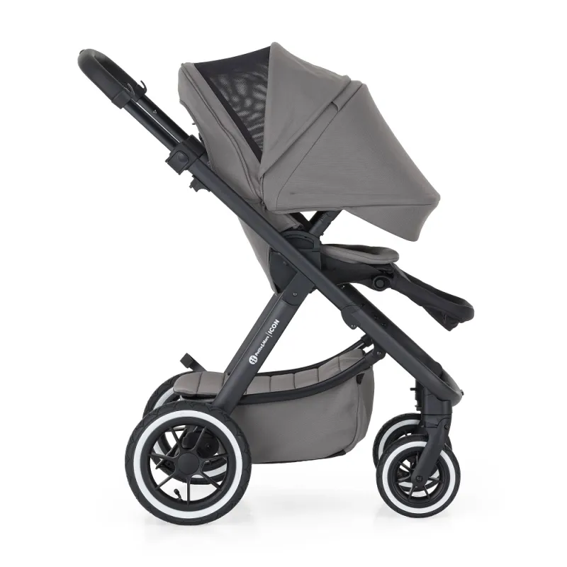 PETITE&MARS Kočárek kombinovaný ICON 2v1 Dove Grey XXL AIR + CYBEX Aton B2 i-Size + základna