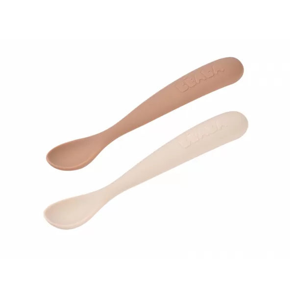 Beaba První lžičky silikonové 2 ks s pouzdrem