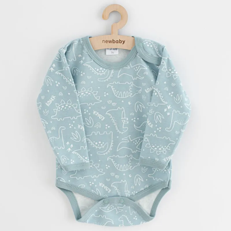 New Baby Kojenecké body Classic II dino mátový