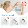 Sipo Ochranné kryty na elektrické zásuvky, set 12ks + 2x klíče, BÍLÁ