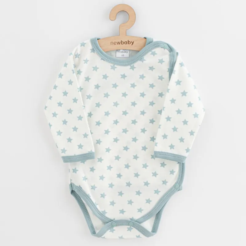 New Baby Kojenecké celorozepínací body Classic II Uni 3ks mátové