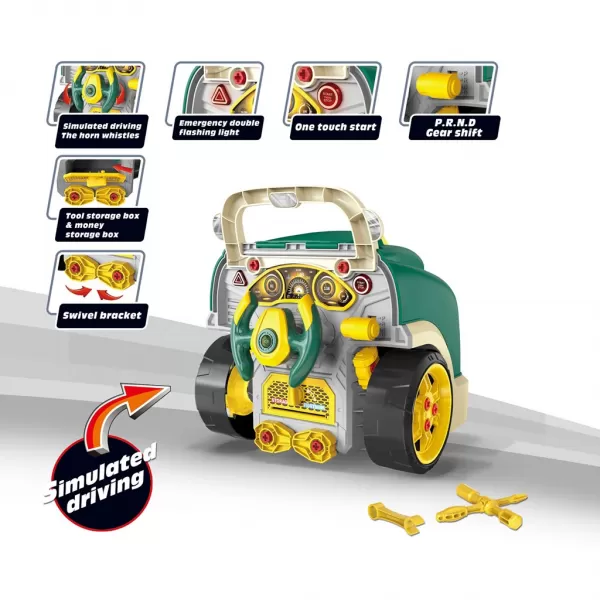 Milly Mally Realistický model přední části auta s otevírací kapotou N-GINE green