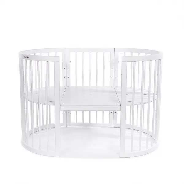 MIMIKO Postýlka roustoucí kulatá 9v1 Round White