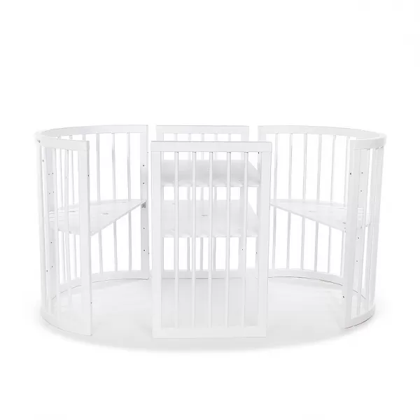 MIMIKO Postýlka roustoucí kulatá 9v1 Round White