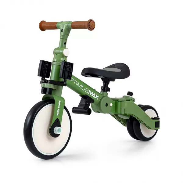 Milly Mally Dětská tříkolka 5v1 Optimus Max s vodící tyčí green