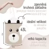 Sipo Koš na hračky se šňůrkou, skládací bavlněný / 43 l, Teddy Bear Beige