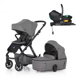 PETITE&MARS Kočárek kombinovaný ICON 2v1 LITE RWS + Core Pro i-Size Black Grey + Báze