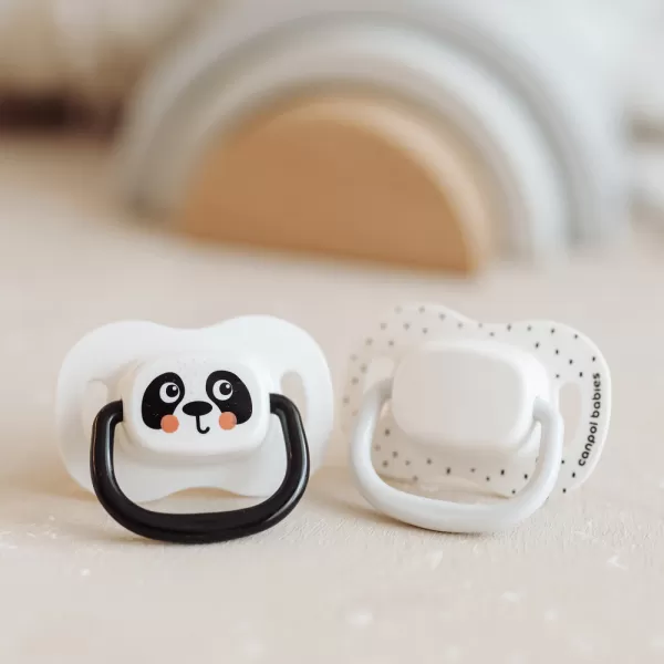 CANPOL BABIES Set symetrických silikonových dudlíků BabiesBoo 6-18m 2ks