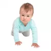 New Baby Kojenecké celorozepínací body Classic II šedé s hvězdičkami