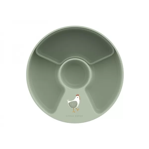 Little Dutch Dětský talíř dělený Farma
