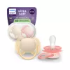 Philips AVENT Šidítko Ultrasoft Premium 0-6m dívka, 2 ks